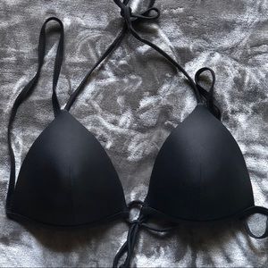 Women’s Black Push Up Triangle Bikini Top - Large